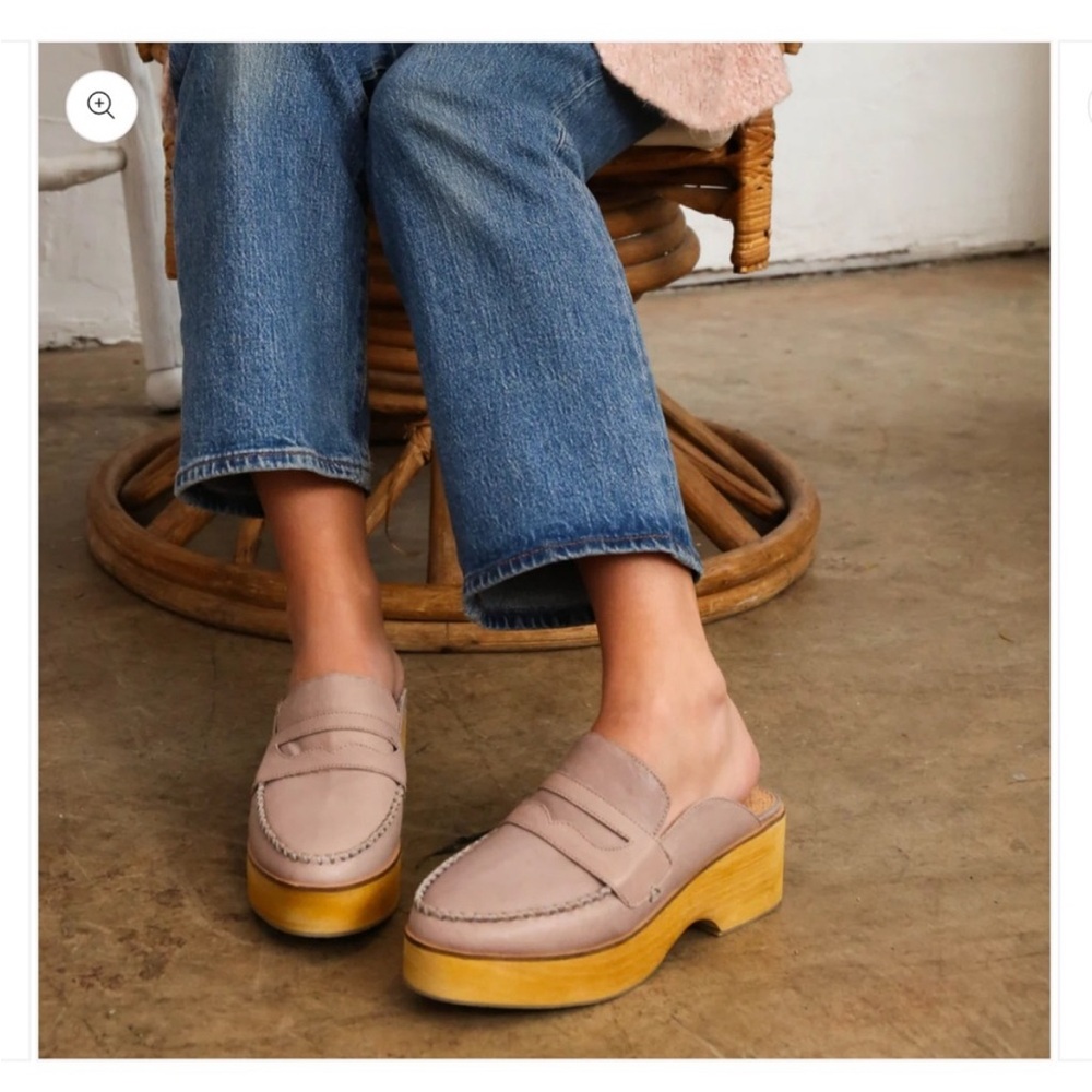Kelsi Dagger taupe loafer clogs